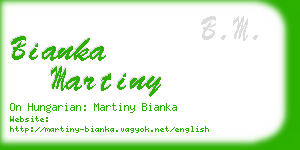 bianka martiny business card